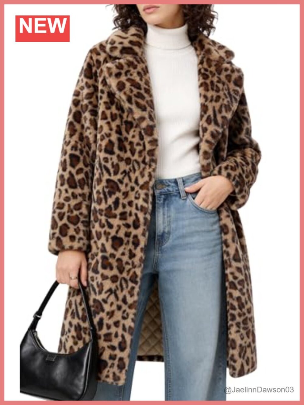 Women's Faux Fur Coat Fuzzy Fleece Lapel Collar Longline Jacket